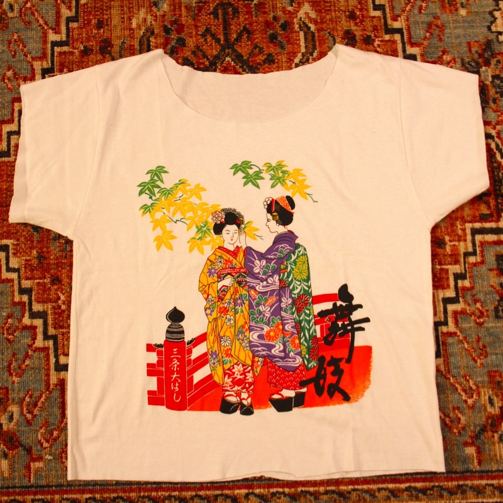 vintage asian crop top